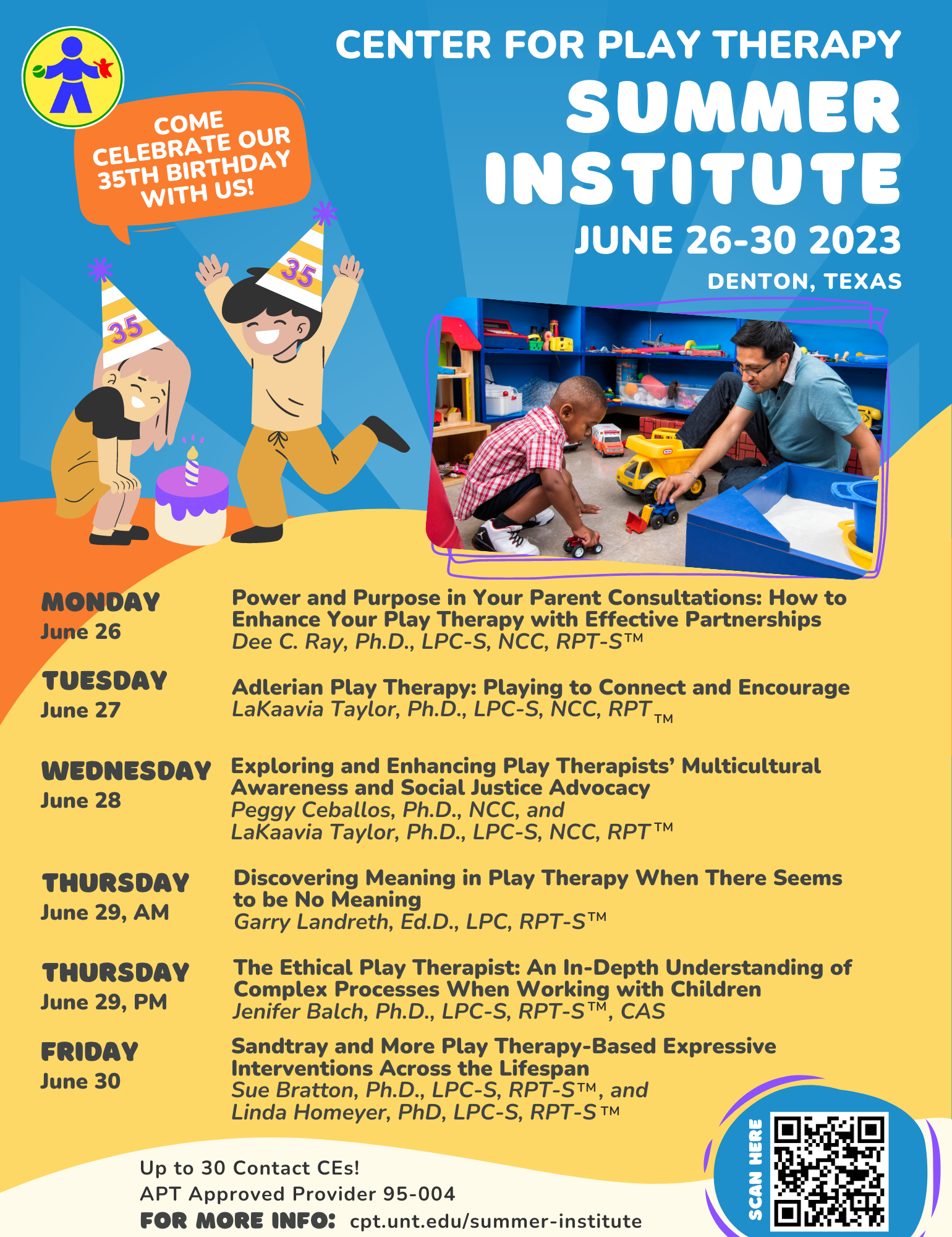 Summer Institute Center for Play Therapy